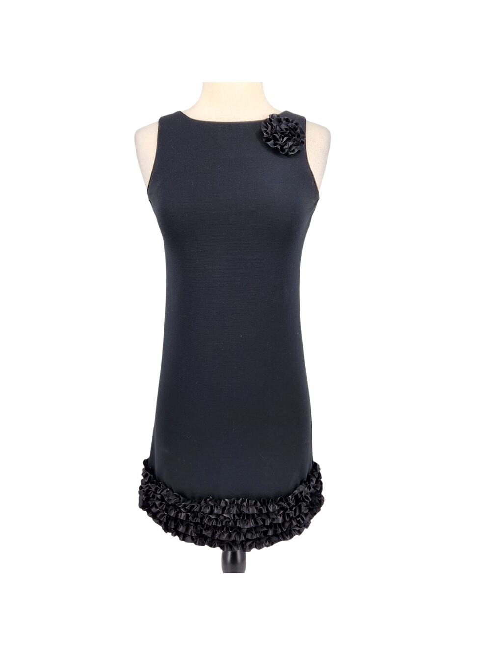Sweetheart Rose Sleeveless Dress Black Ruffle Hem Size Girls 14